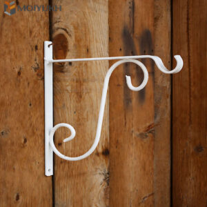 Metal wall bracket planter holder for hanging flower pots in Bangladesh homes and gardens